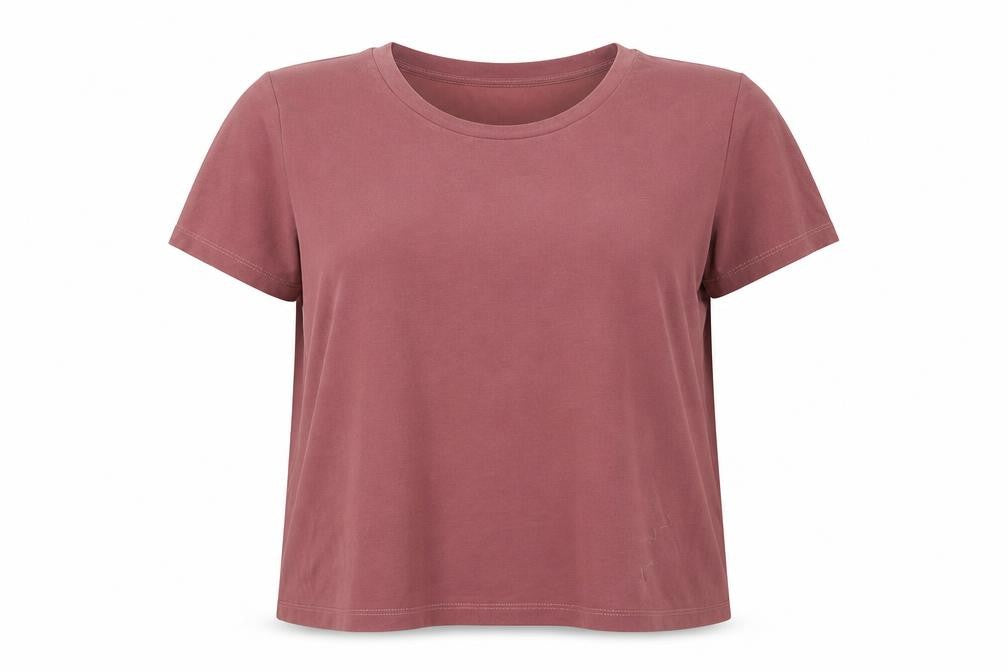 Monki Womens Pink Polyester Basic T-Shirt Size 2XL Crew Neck