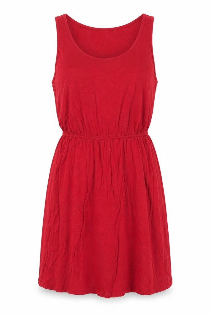 H&M Womens Red Viscose A-Line Size M Scoop Neck Pullover
