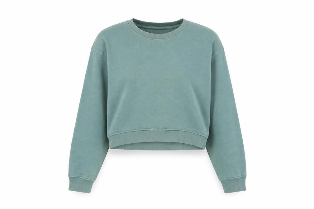 Zara Womens Blue Cotton Pullover Sweatshirt Size M Pullover