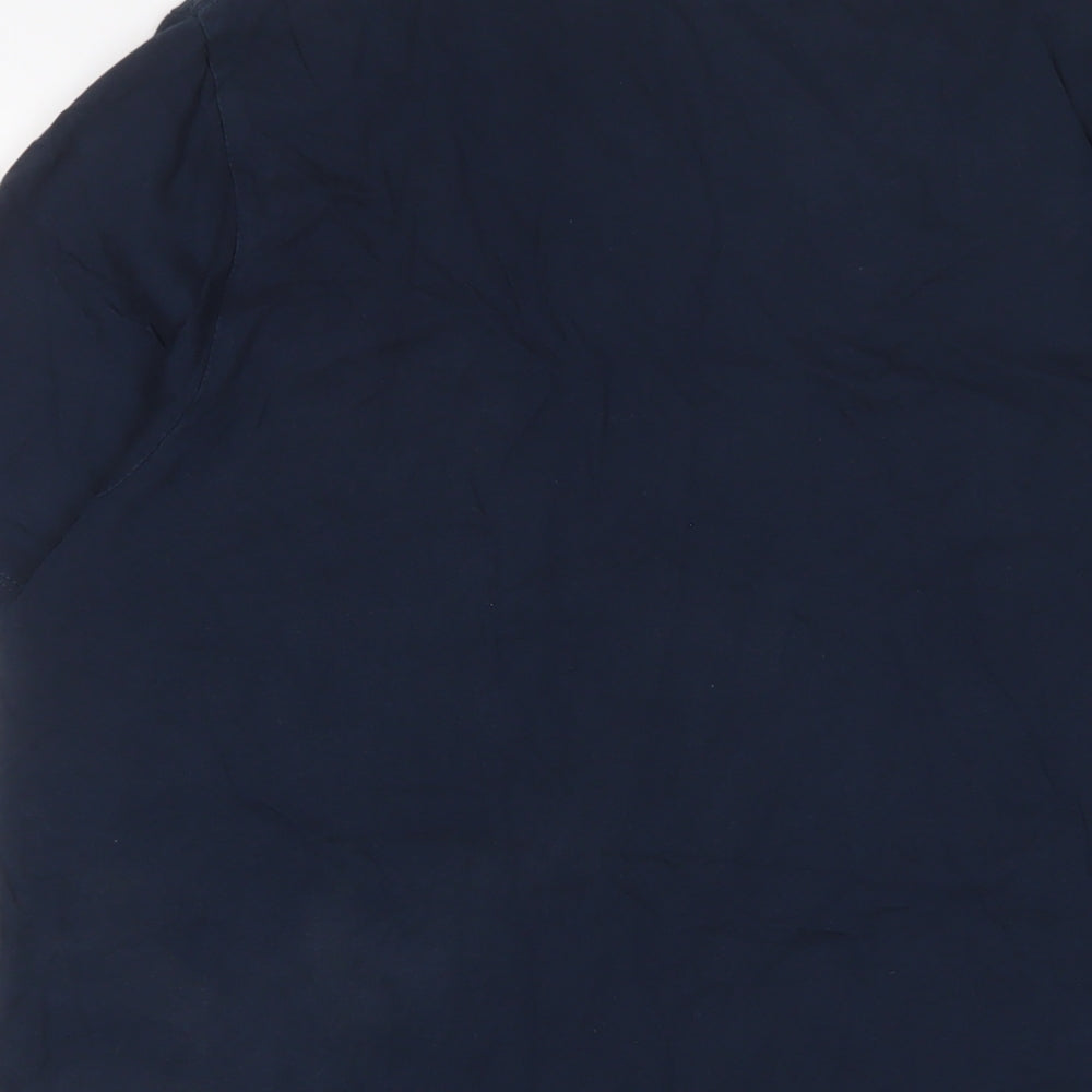 Very Mens Blue Cotton T-Shirt Size L Crew Neck