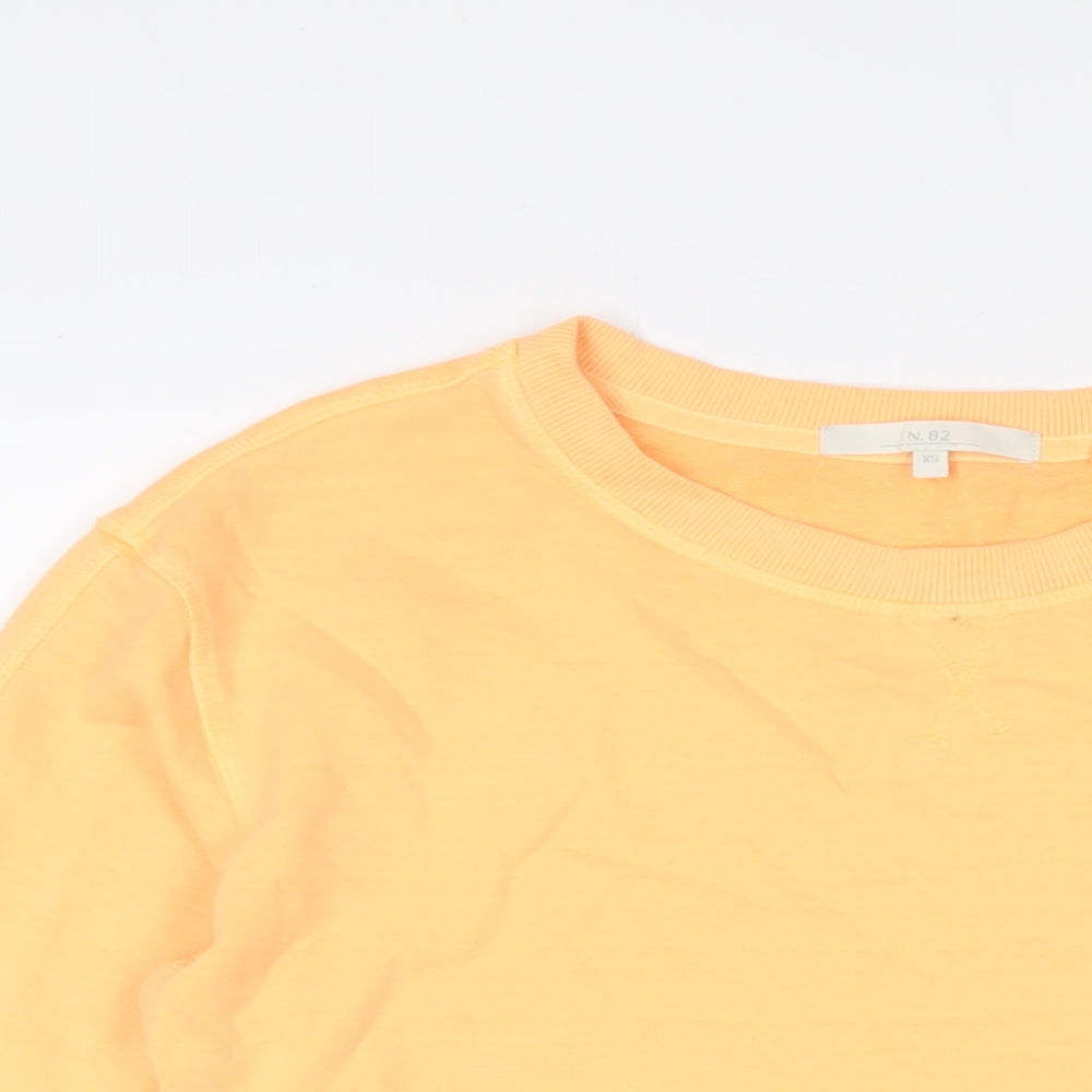 N.82 Womens Orange Cotton Pullover Sweatshirt Size XS Pullover