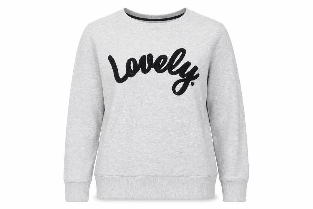 Oasis Womens Grey Viscose Pullover Sweatshirt Size L Pullover - Embroidered