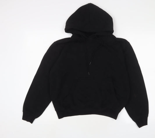 PRETTYLITTLETHING Womens Black Cotton Pullover Hoodie Size XS Pullover