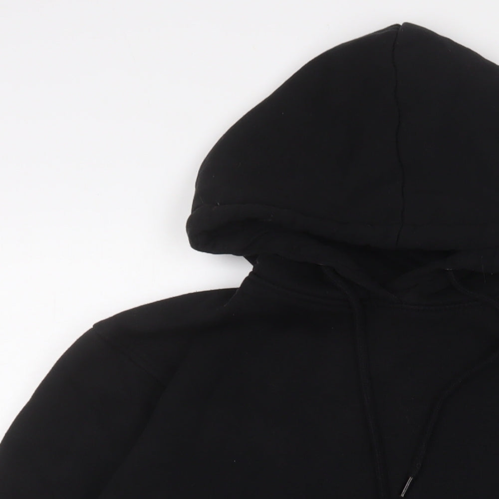 PRETTYLITTLETHING Womens Black Cotton Pullover Hoodie Size XS Pullover