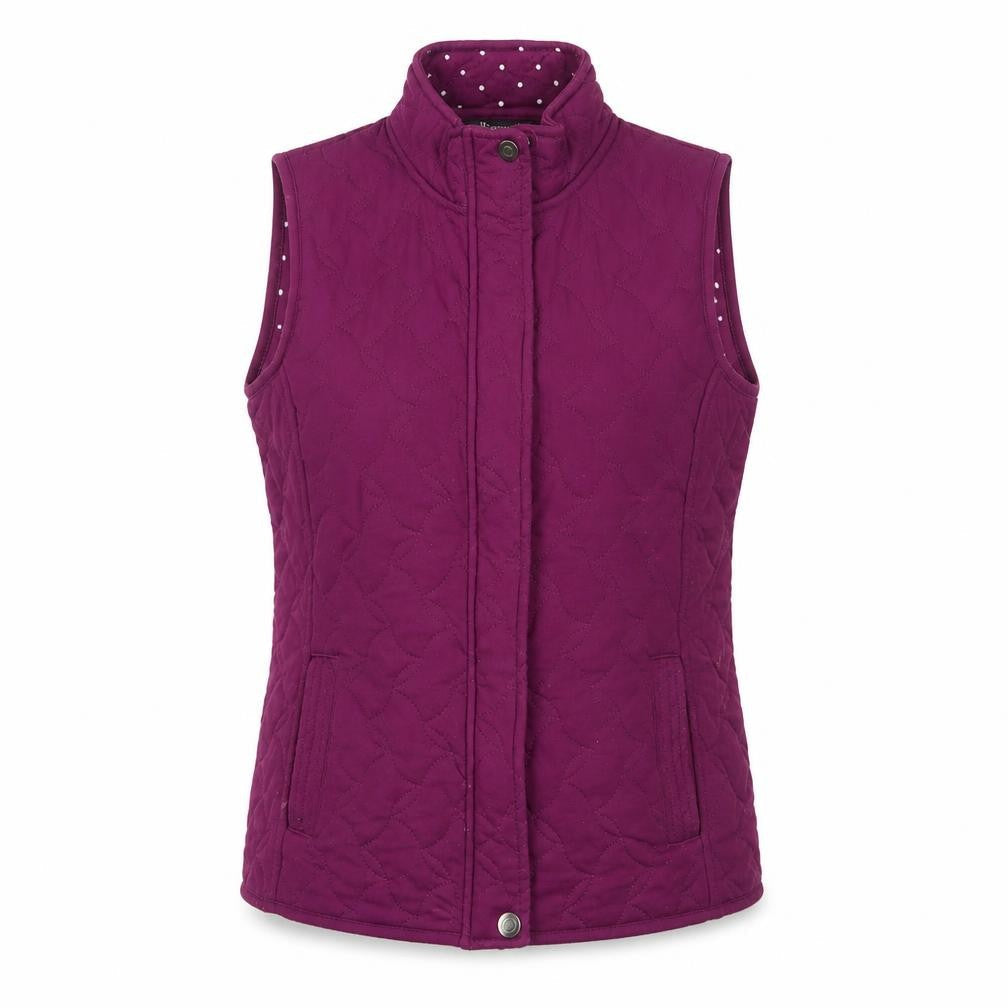 Bonmarché Womens Purple Gilet Jacket Size 14 Zip