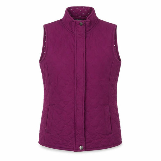 Bonmarché Womens Purple Gilet Jacket Size 14 Zip