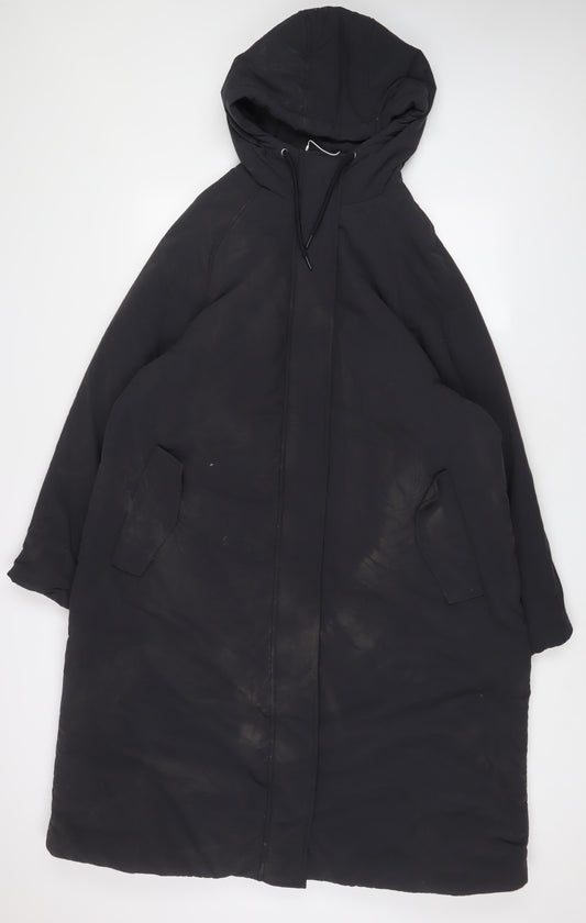 Marks and Spencer Mens Grey Quilted Coat Size L Zip