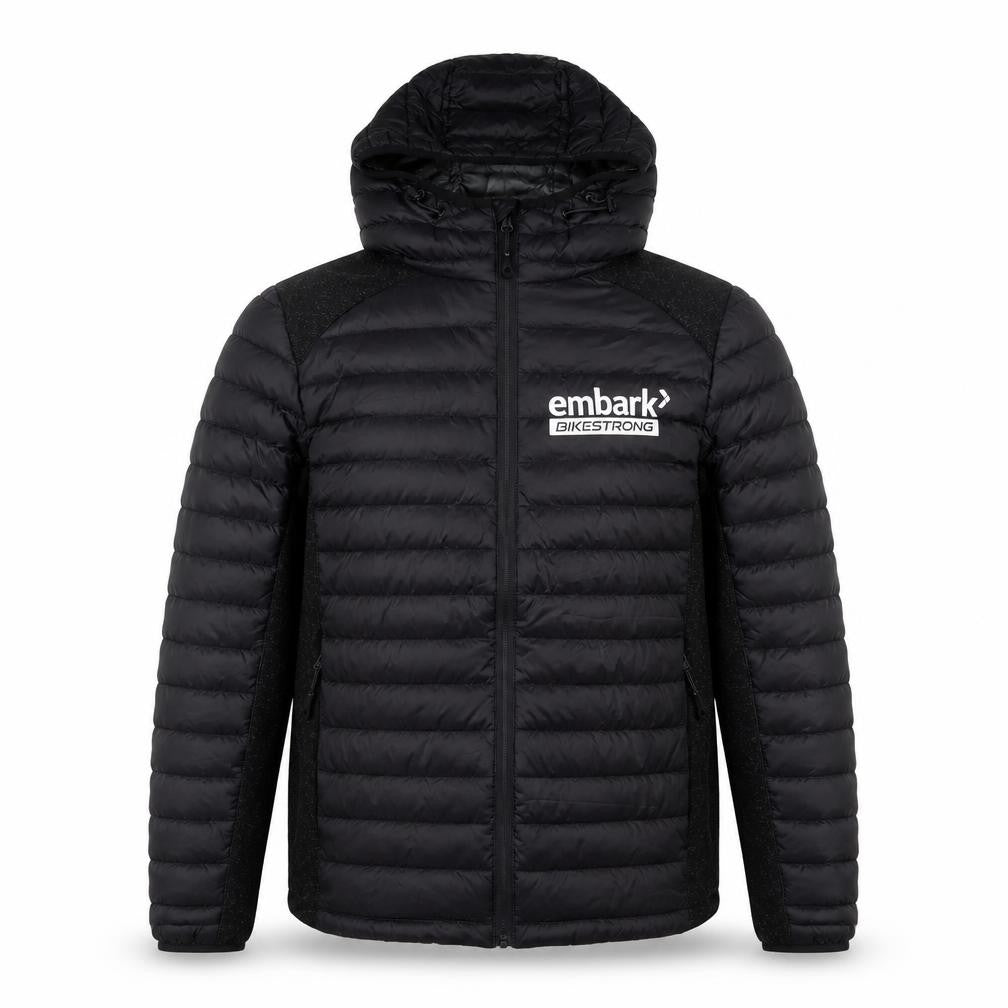 EMBARK Mens Black Puffer Jacket Jacket Size S Zip - Logo, Pockets
