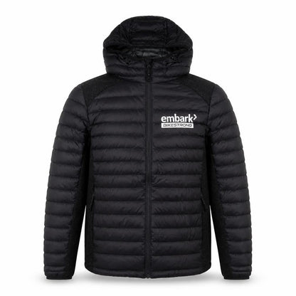 EMBARK Mens Black Puffer Jacket Jacket Size S Zip - Logo, Pockets