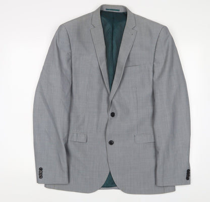 Next Mens Grey Wool Jacket Suit Jacket Size 42 Regular