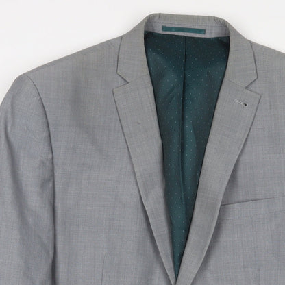 Next Mens Grey Wool Jacket Suit Jacket Size 42 Regular