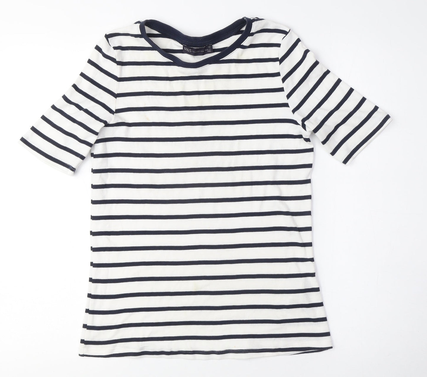 Marks and Spencer Women's Striped Crew Neck T-Shirt