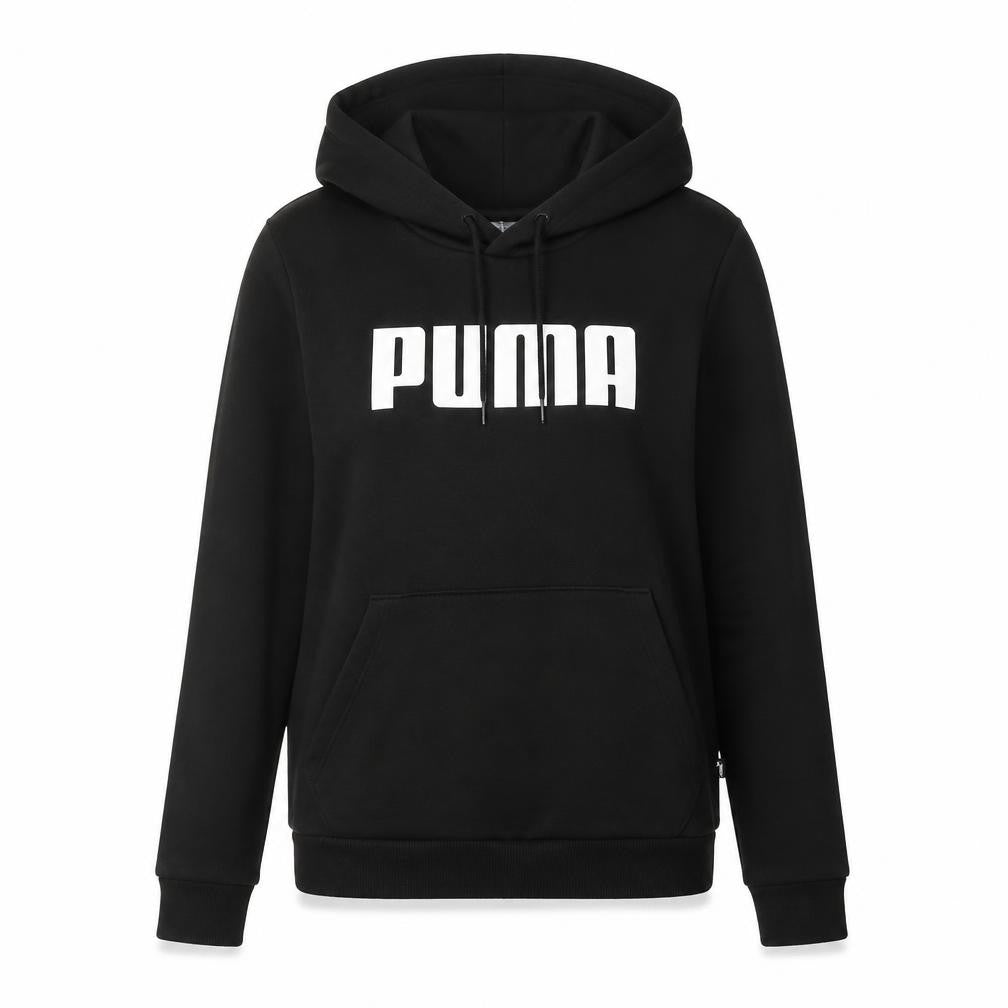 Puma Unisex Black Pullover Hoodie M - Cotton Blend Casual