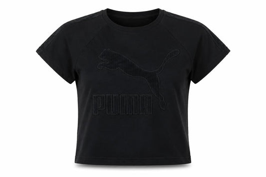Puma Unisex Black Cotton T-Shirt, Short Sleeve, Size S