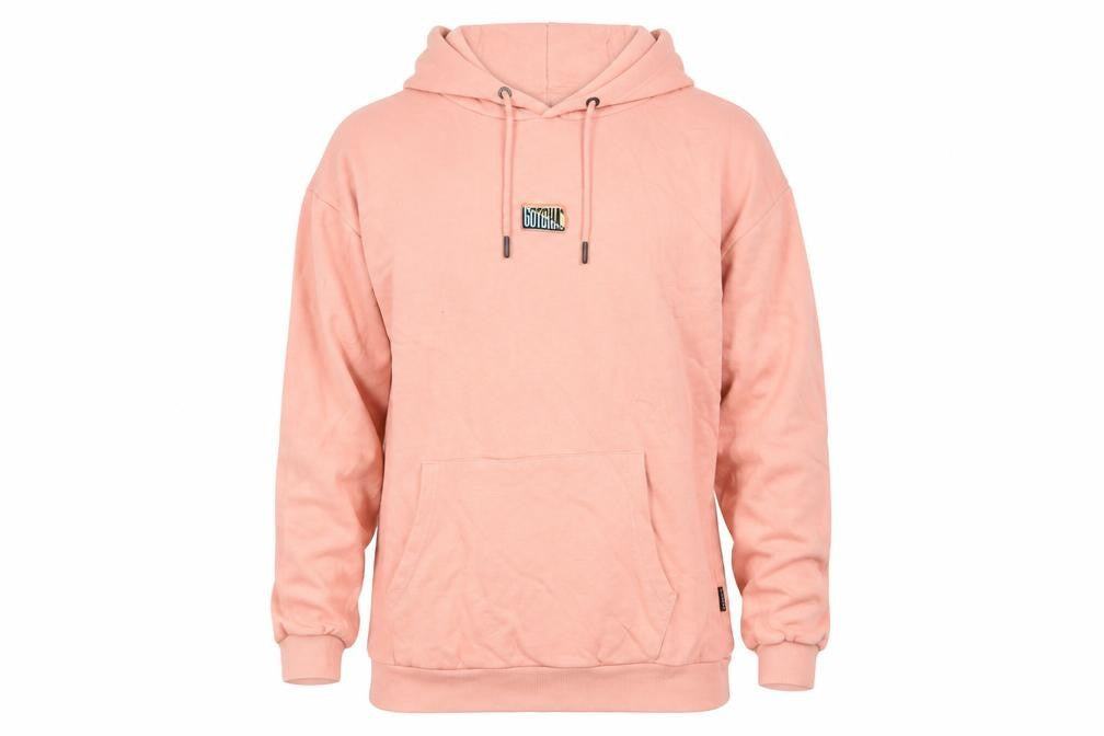Gotcha Mens Pink Cotton Pullover Hoodie Size L - Logo Pockets