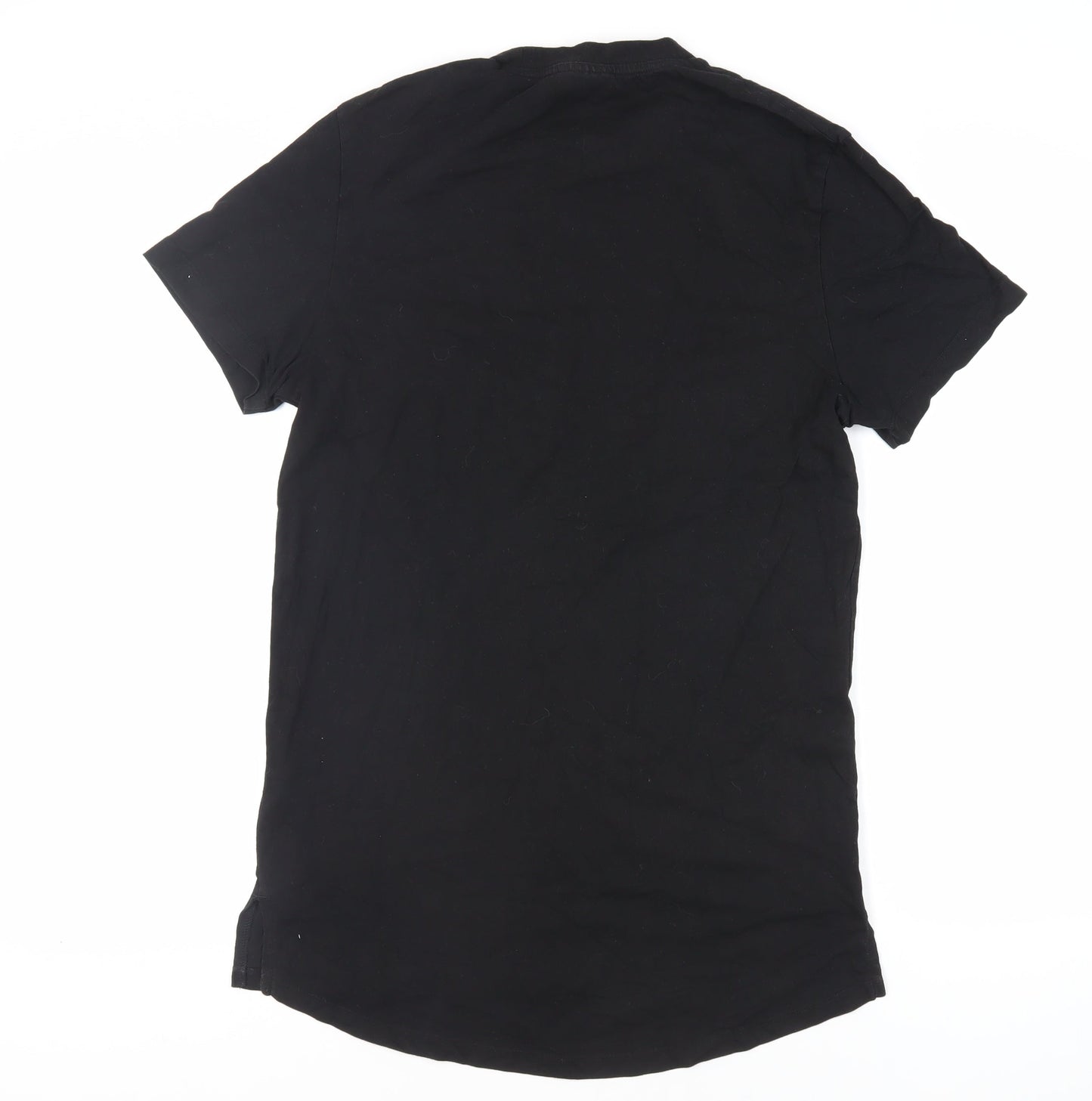 ASOS Womens Black Cotton Basic T-Shirt Size L Crew Neck