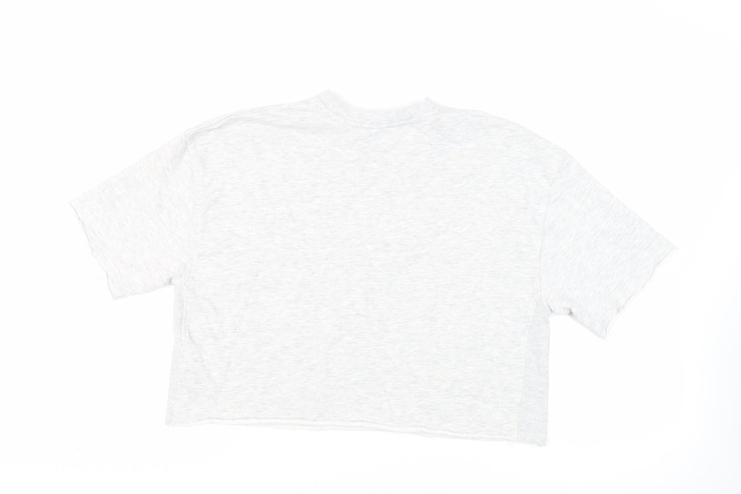Zara Womens Grey Cotton Pullover Sweatshirt Size M Pullover - Raw Hem