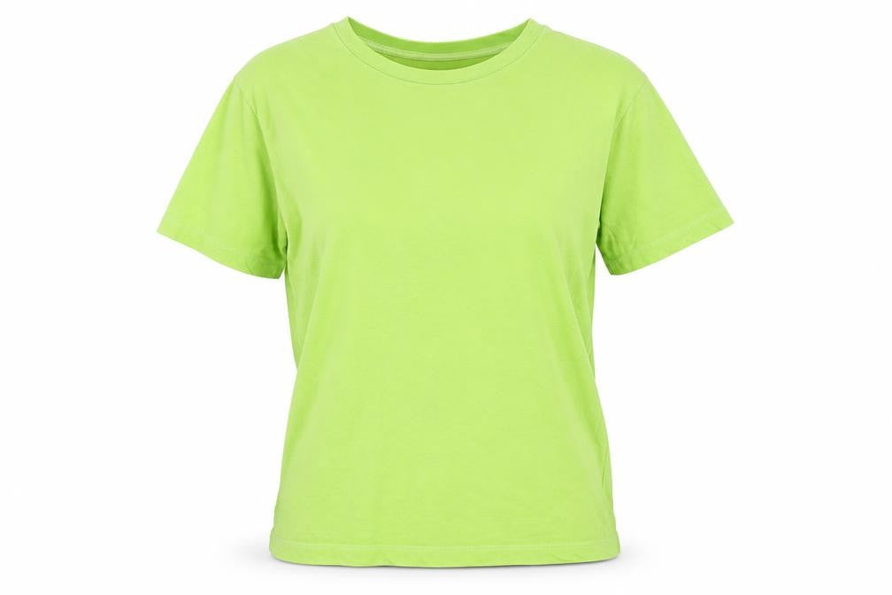 Zara Womens Green Cotton Basic T-Shirt Size M Crew Neck
