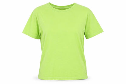 Zara Womens Green Cotton Basic T-Shirt Size M Crew Neck