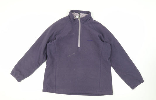Rohan Womens Blue Polyester Pullover Sweatshirt Size M Zip - Logo
