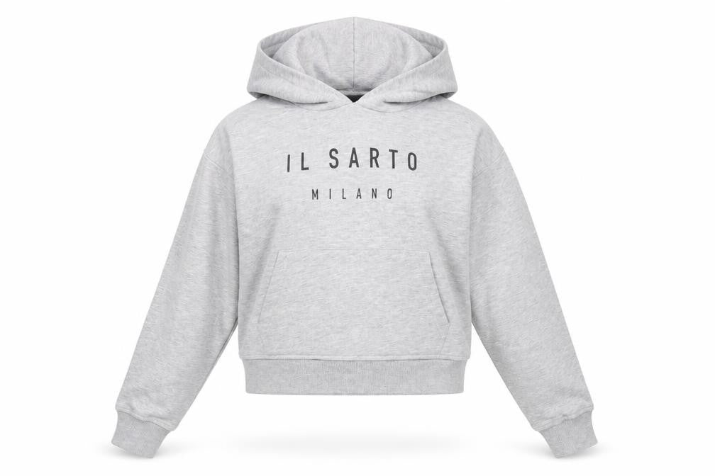 Il Sarto Womens Grey Cotton Pullover Hoodie Size S Pullover - Logo