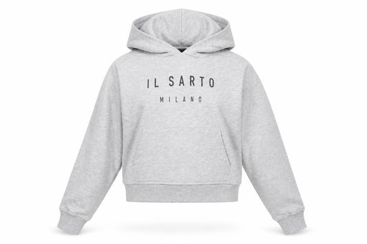 Il Sarto Womens Grey Cotton Pullover Hoodie Size S Pullover - Logo