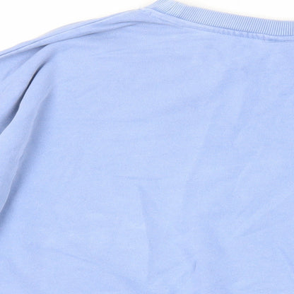 H&M Womens Blue Cotton Pullover Sweatshirt Size M Pullover