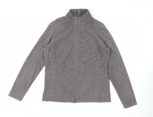 Marks and Spencer Womens Grey Jacket Size 12 Zip - Zipped Pockets