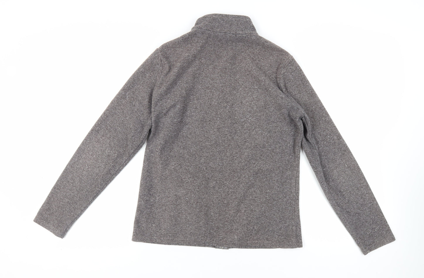 Marks and Spencer Womens Grey Jacket Size 12 Zip - Zipped Pockets