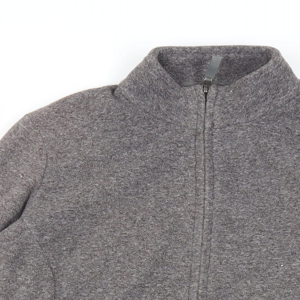 Marks and Spencer Womens Grey Jacket Size 12 Zip - Zipped Pockets