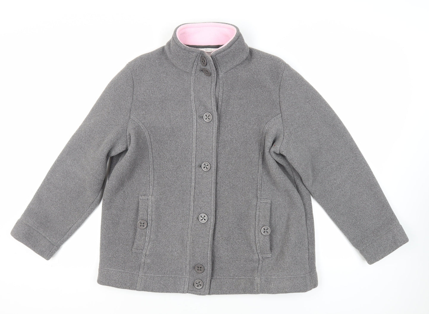 Marks and Spencer Womens Grey Jacket Size 18 Button