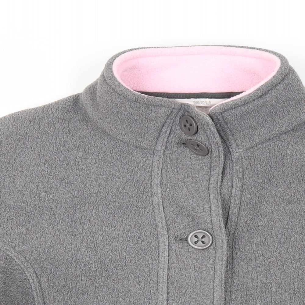 Marks and Spencer Womens Grey Jacket Size 18 Button