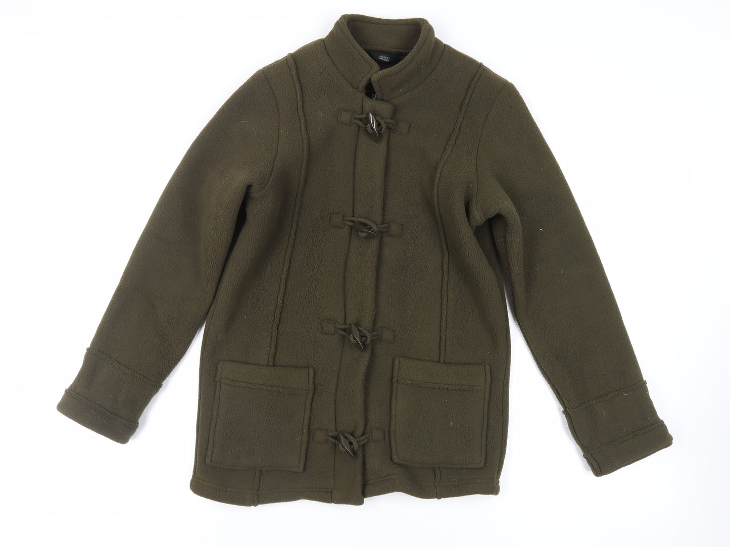 Marks and Spencer Womens Green Jacket Size 8 Zip