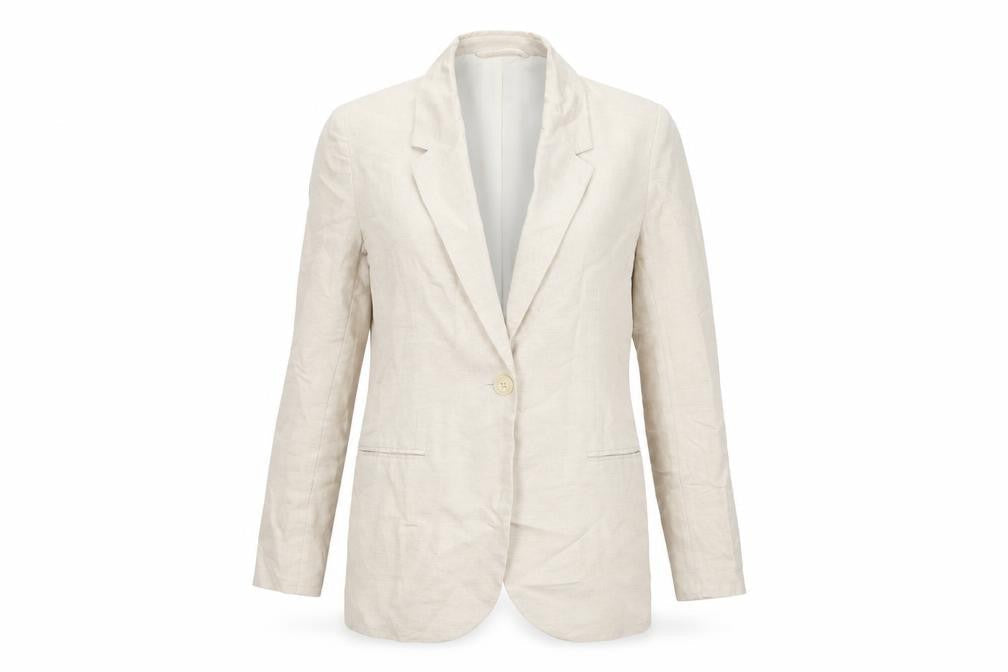 H&M Womens Beige Jacket Blazer Size XS Button