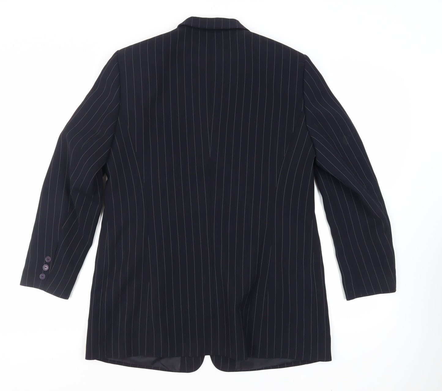 Gerry Weber Womens Blue Striped Jacket Blazer Size 16 Button