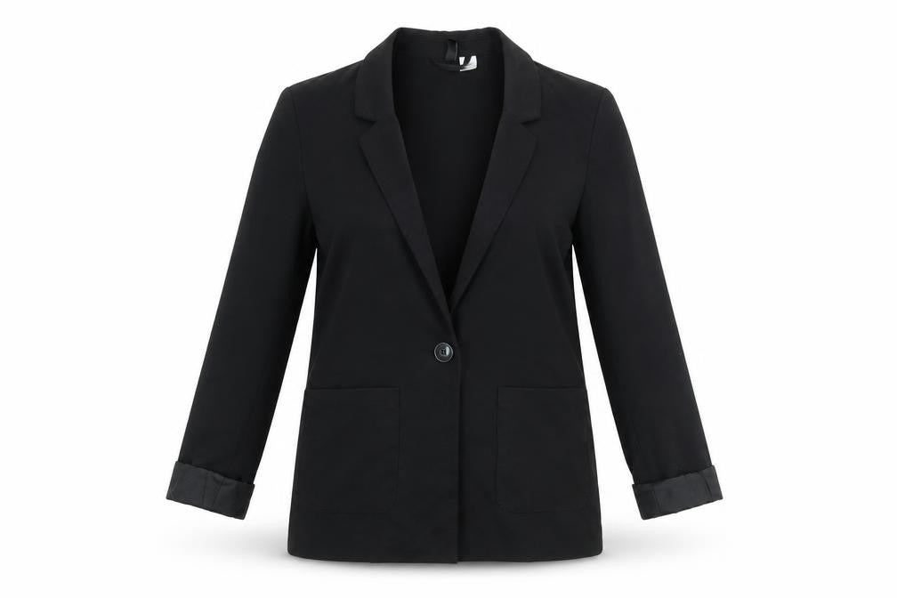 H&M Womens Black Jacket Blazer Size 8 Button