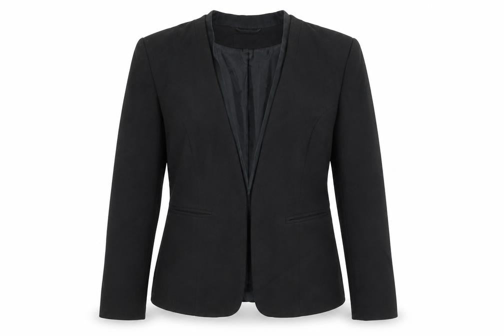 H&M Womens Black Jacket Blazer Size 14 Hook & Eye
