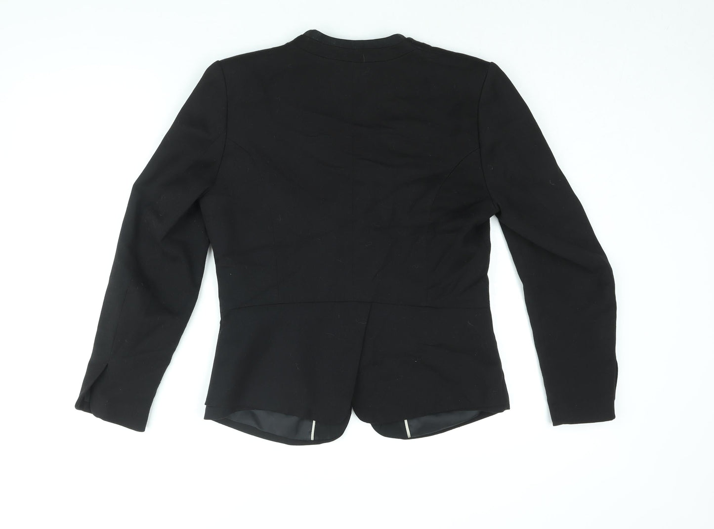 H&M Womens Black Jacket Blazer Size 14 Hook & Eye