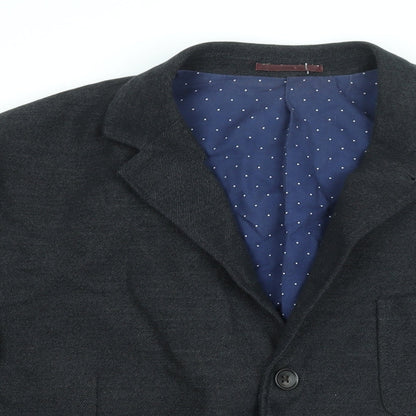 Next Mens Black Cotton Jacket Suit Jacket Size 44 Regular