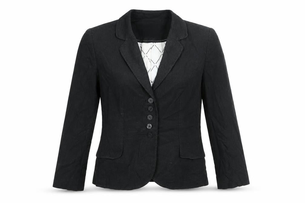 Marks & Spencer Womens Black Jacket Blazer Size 12 Button
