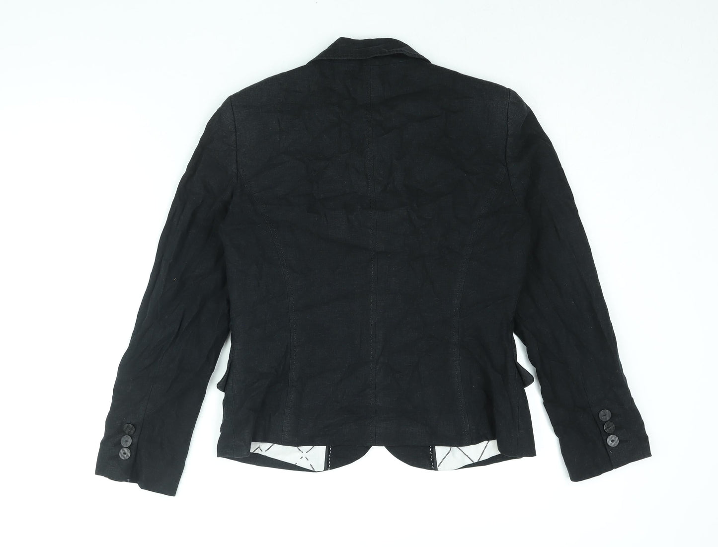 Marks and Spencer Womens Black Jacket Blazer Size 12 Button