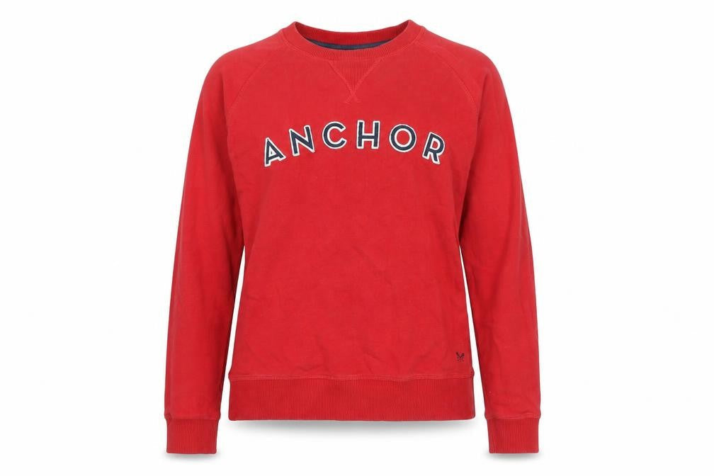 Crew Clothing Company Womens Red Cotton Pullover Sweatshirt Size 8 Pullover - Anchor