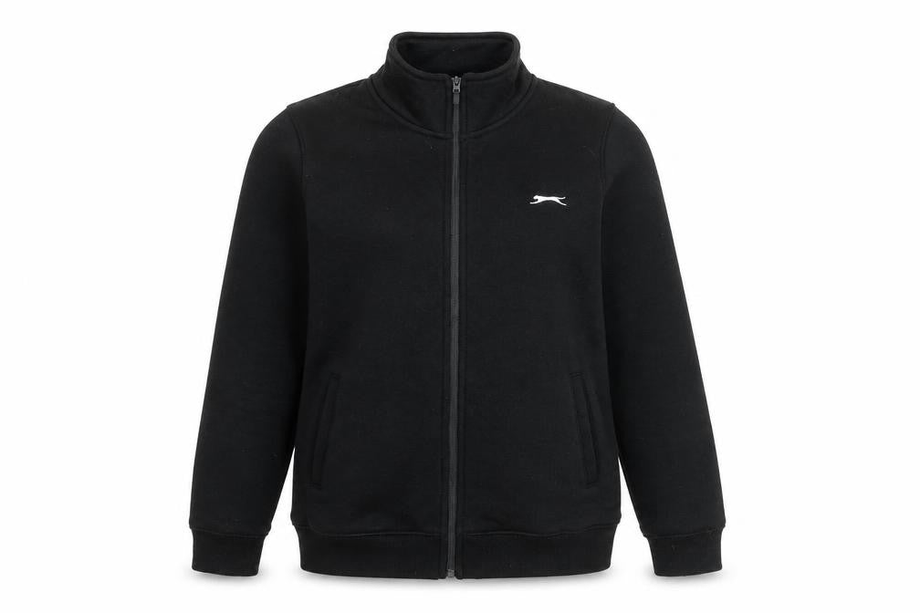 Slazenger Womens Black Cotton Full Zip Sweatshirt Size 14 Zip