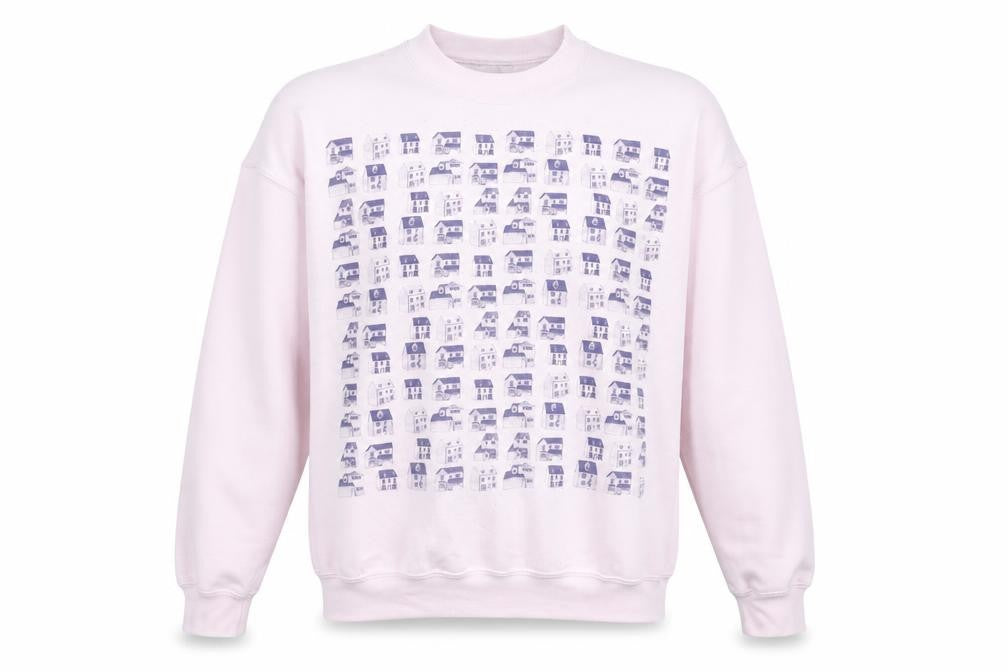 Supersuperficial Womens Pink Cotton Pullover Sweatshirt Size S Pullover - House Print