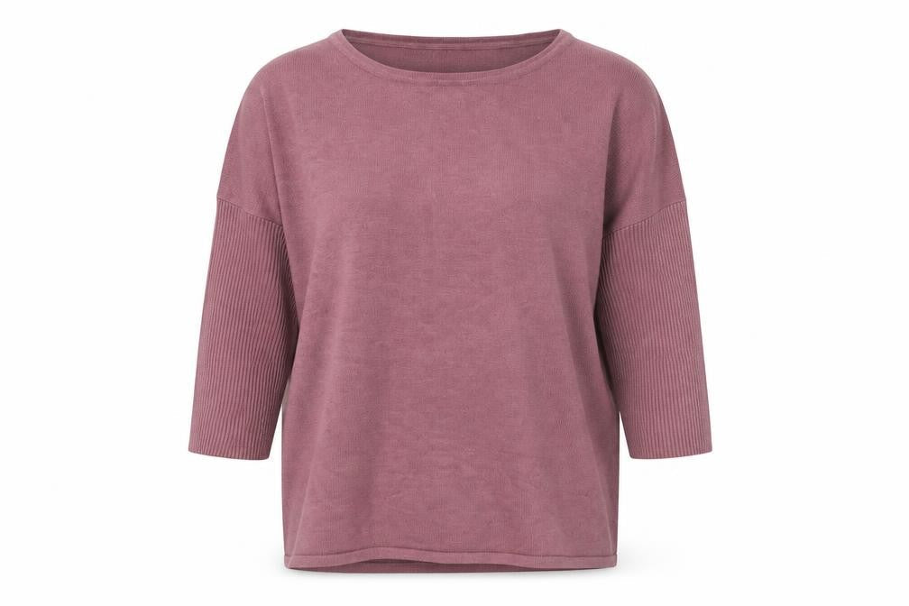 Saint Tropez Womens Pink Viscose Basic T-Shirt Size S Round Neck