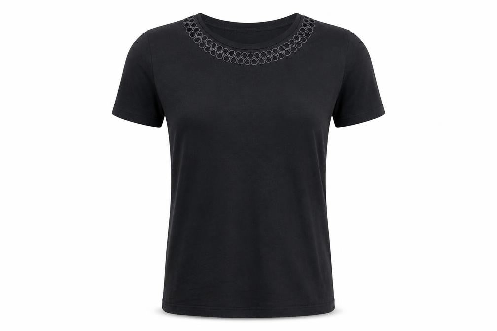 Jack Wills Womens Black Cotton Tunic T-Shirt Size 10 Boat Neck