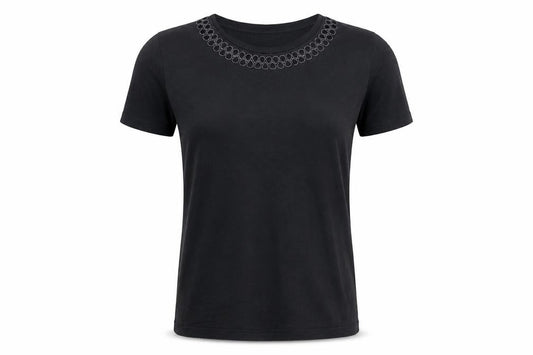 Jack Wills Womens Black Cotton Tunic T-Shirt Size 10 Boat Neck