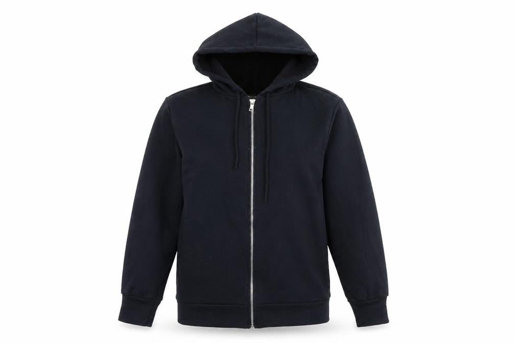 PRETTYLITTLETHING Womens Black Polyester Full Zip Hoodie Size 10 Zip