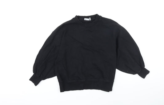 ASOS Womens Black Cotton Pullover Sweatshirt Size 4