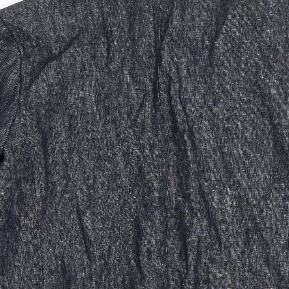 M&S Womens Blue Jacket Blazer Size 10 Button